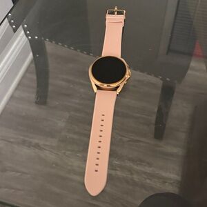 Rose Gold Smartwatch with Pink Strap